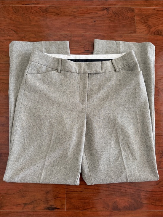 Anne Klein Pants - Anne Klein Light Gray Straight-Leg Dress Pants